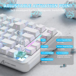 BÀN PHÍM CƠ ATTACK SHARK X82PRO HE WHITE CONTOUR MAGNETIC AMBER SWITCH