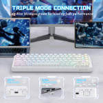 BÀN PHÍM CƠ ATTACK SHARK X82PRO HE WHITE CONTOUR MAGNETIC AMBER SWITCH