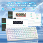 BÀN PHÍM CƠ ATTACK SHARK X82PRO HE WHITE CONTOUR MAGNETIC AMBER SWITCH
