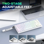 BÀN PHÍM CƠ ATTACK SHARK R82HE WHITE CONTOUR MAGNETIC AMBER SWITCH