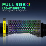 BÀN PHÍM CƠ ATTACK SHARK R82HE PINK CONTOUR MAGNETIC AMBER SWITCH