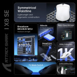 CHUỘT ATTACK SHARK X8SE MULTI MODES ĐEN (PAW3311/55G)