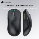 CHUỘT ATTACK SHARK X8 PLUS MULTI MODES ĐEN (PAW3395PRO/55G)