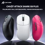 CHUỘT ATTACK SHARK X8 PLUS MULTI MODES ĐEN (PAW3395PRO/55G)