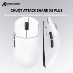 CHUỘT ATTACK SHARK X8 PLUS MULTI MODES TRẮNG (PAW3395PRO/55G)