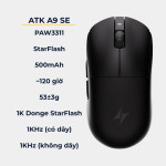 CHUỘT ATK A9 SE X NEARLINK MULTI MODES ĐEN (PAW3311/53G)