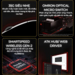 CHUỘT ATK F1 PRO MAX 8K DUAL MODES TRẮNG (PAW3950/50G)