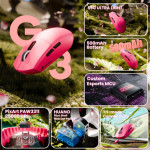 CHUỘT ATTACK SHARK G3 PRO MULTI MODES BERRY RED (PAW3311/59G)