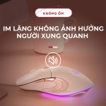 CHUỘT INPHIC B8 SILENT SWITCH HỒNG