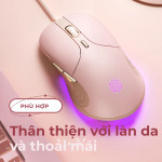 CHUỘT INPHIC B8 SILENT SWITCH HỒNG