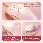 CHUỘT INPHIC B8 SILENT SWITCH HỒNG