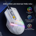 CHUỘT INPHIC PG1 RGB 1KHz SILENT SWITCH TRẮNG