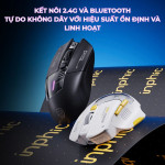 CHUỘT INPHIC A9 PRO DUAL MODE RGB SILENT SWITCH TRẮNG