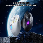 CHUỘT INPHIC A9 PRO MAX MULTI MODES 1KHz RGB ĐEN