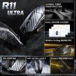 CHUỘT ATTACK SHARK R11 ULTRA CARBON FIBER 8K MULTI MODES WEAVE BLACK (PAW3950MAX/39G)