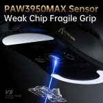 CHUỘT ATTACK SHARK V5 MAX 8K MULTI MODES WHITE (PAW3950MAX/53G)