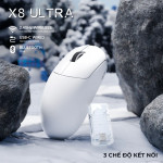 CHUỘT ATTACK SHARK X8 ULTRA 8K MULTI MODES WHITE (PAW3950MAX/50G)