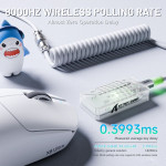 CHUỘT ATTACK SHARK X8 ULTRA 8K MULTI MODES WHITE (PAW3950MAX/50G)