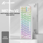 BÀN PHÍM CƠ ATTACK SHARK M87 PRO V2 MULTI MODES WHITE CONTOUR JADE SWITCH
