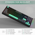 BÀN PHÍM CƠ ATTACK SHARK M87 PRO V2 MULTI MODES BLACK GREEN JADE SWITCH