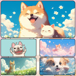 LÓT CHUỘT CHÓ DỄ THƯƠNG CỠ LỚN SIZE 80X30 DÀY 5MM