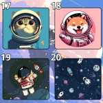 LÓT CHUỘT PHI HÀNH GIA ASTRONAUT GAMING SIZE 26X21 DÀY 3MM