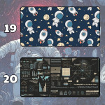 LÓT CHUỘT PHI HÀNH GIA ASTRONAUT CỠ LỚN SIZE 80X30 DÀY 5MM