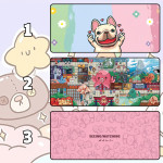 LÓT CHUỘT CUTE ANIMALS CỠ LỚN SIZE 80X30 DÀY 5MM