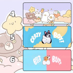 LÓT CHUỘT CUTE ANIMALS CỠ LỚN SIZE 80X30 DÀY 5MM