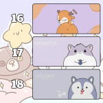 LÓT CHUỘT CUTE ANIMALS CỠ LỚN SIZE 80X30 DÀY 5MM