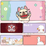 LÓT CHUỘT CUTE ANIMALS CỠ LỚN SIZE 120X60 DÀY 3MM