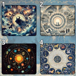 LÓT CHUỘT CHIÊM TINH ASTROLOGY ZODIAC SIZE 35X30 DÀY 3MM