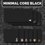 LÓT CHUỘT MINIMAL CORE BLACK GAMING SIZE 45X40 DÀY 5MM