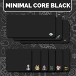 LÓT CHUỘT MINIMAL CORE BLACK CỠ LỚN SIZE 80X30 DÀY 3MM