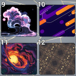 LÓT CHUỘT ABSTRACT TRỪU TƯỢNG SIZE 35X30 DÀY 3MM