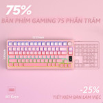 BÀN PHÍM CƠ AULA S75 PRO PINK GRADIENT SEIYA SWITCH
