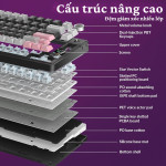 BÀN PHÍM CƠ AULA S75 PRO BLACK GRADIENT SEIYA SWITCH