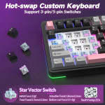 BÀN PHÍM CƠ AULA S75 PRO BLACK GRADIENT SEIYA SWITCH