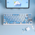 BỘ KEYCAP PUDDING SIDE TRANSPARENT CINNAMOROLL (PBT/OEM PROFILE/122 PHÍM)