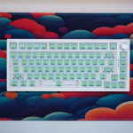 KIT BÀN PHÍM CƠ DARK ALIEN K75 PRO TRẮNG POM GREEN SWITCH