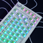 KIT BÀN PHÍM CƠ DARK ALIEN K75 PRO TRẮNG POM GREEN SWITCH