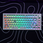 KIT BÀN PHÍM CƠ DARK ALIEN K75 PRO TRẮNG POM GREEN SWITCH