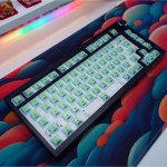 KIT BÀN PHÍM CƠ DARK ALIEN K75 PRO ĐEN POM GREEN SWITCH