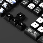 BỘ KEYCAP PUDDING SIDE TRANSPARENT BLACK GUNDAM (PBT/XDA PROFILE/118 PHÍM)