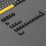 BỘ KEYCAP DARK ALIEN BLACK GOLD (PBT/OEM PROFILE/128 PHÍM)