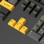 BỘ KEYCAP DARK ALIEN BLACK GOLD (PBT/OEM PROFILE/128 PHÍM)