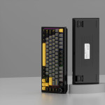 BỘ KEYCAP DARK ALIEN BLACK GOLD (PBT/OEM PROFILE/128 PHÍM)