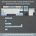 BỘ KEYCAP DARK ALIEN NIMBUS BLUE (PBT/OEM PROFILE/128 PHÍM)