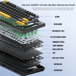 BÀN PHÍM CƠ DARK ALIEN K75 PRO GRADIENT SERIES POM GREEN SWITCH