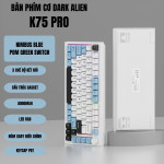 BÀN PHÍM CƠ DARK ALIEN K75 PRO PBT SERIES POM GREEN SWITCH